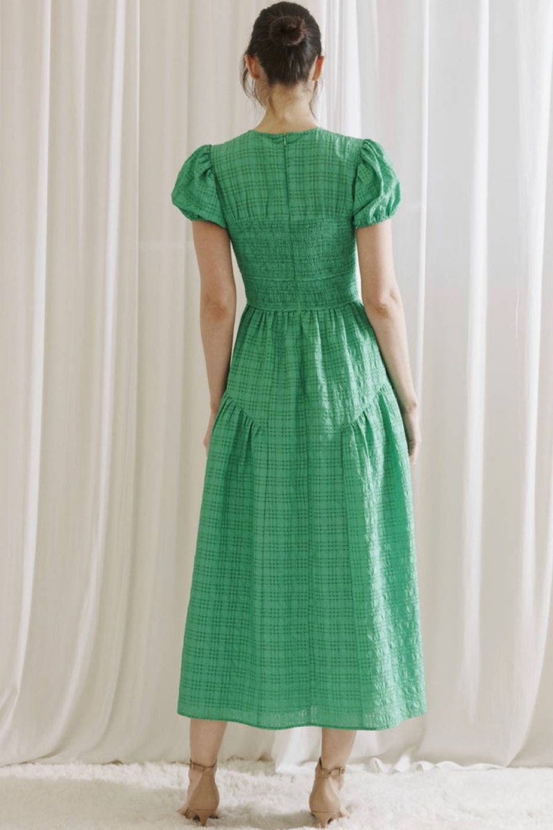 Lizzie Plaid Midi Dress