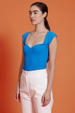 Cathy Knit Top - Blue